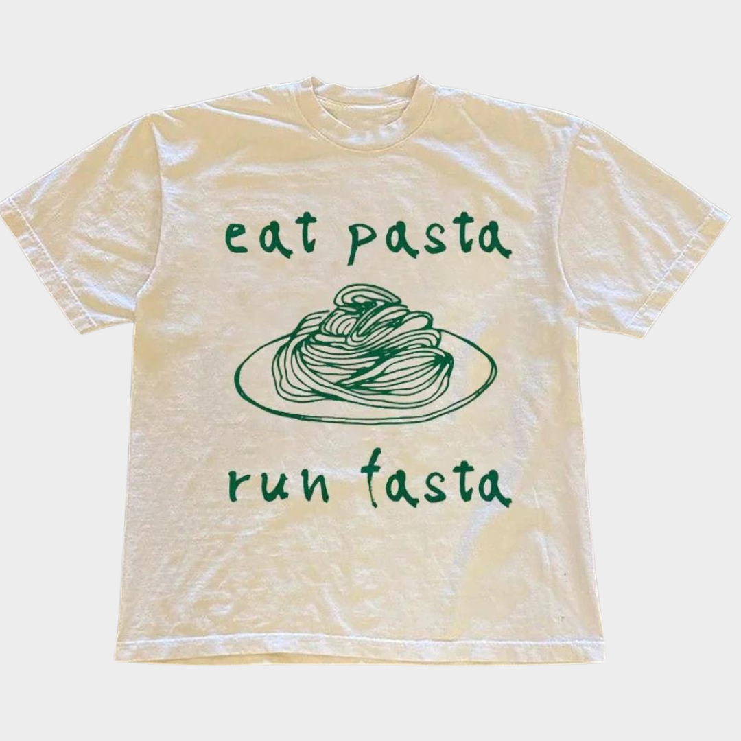 T-Shirt "Eat Pasta, Run Fasta"