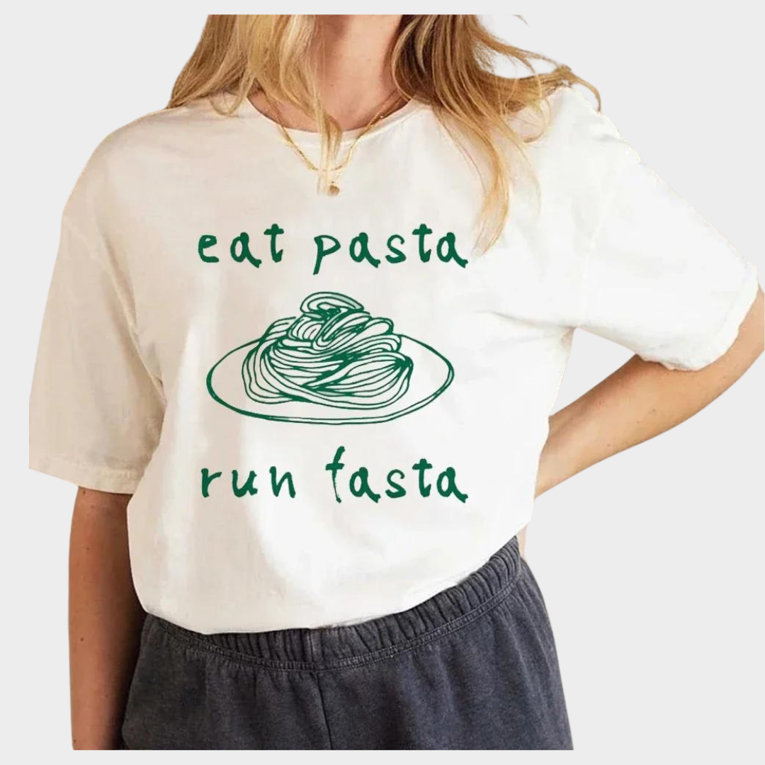 T-Shirt "Eat Pasta, Run Fasta"